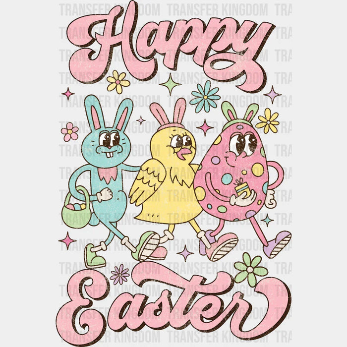 Happy Easter Walking Friends - Easter DTF heat transfer