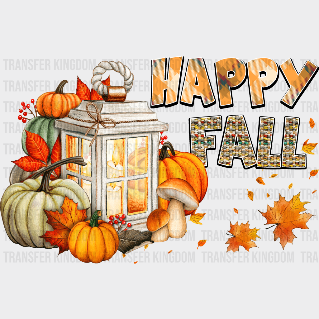 Happy Fall Lantern Design - Dtf Transfer