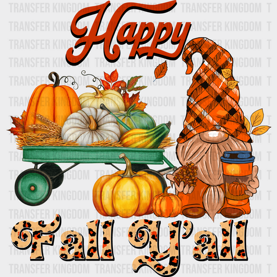 Happy Fall Y’all Trolley - Dtf Transfer