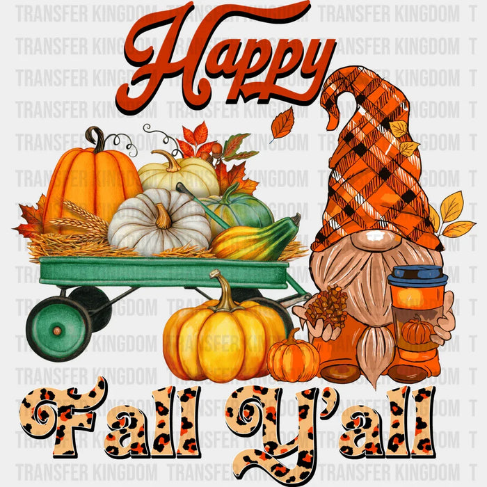 Happy Fall Y'all Trolley - Fall DTF Transfer