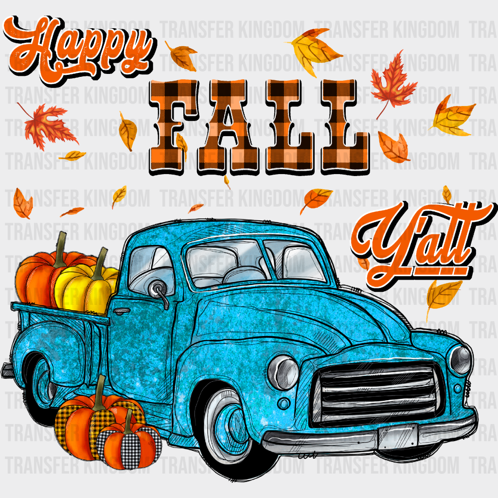 Happy Fall Y’all Truck - Dtf Transfer