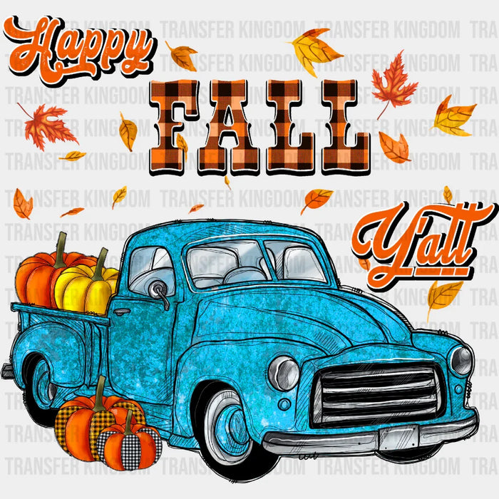 Happy Fall Y'all Truck - Fall DTF Transfer