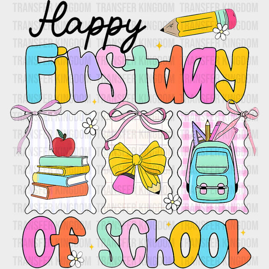 Happy First Day Of School Retro - First Day Of School DTF Transfers