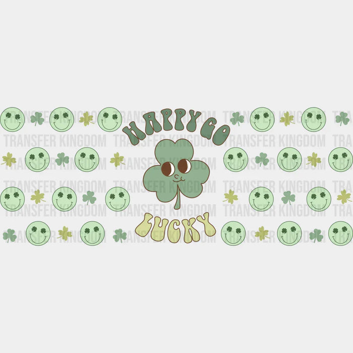 Happy Go Lucky - St Patrick Cup Wrap UV Sticker Permanent UV DTF Decal