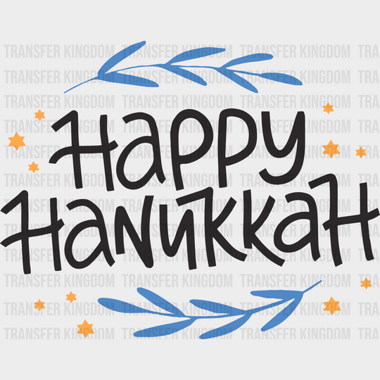 Happy Hanukkah Sprinkles - Dtf Heat Transfer Unisex S & M (10’’) / Dark Color Design (See Imaging)