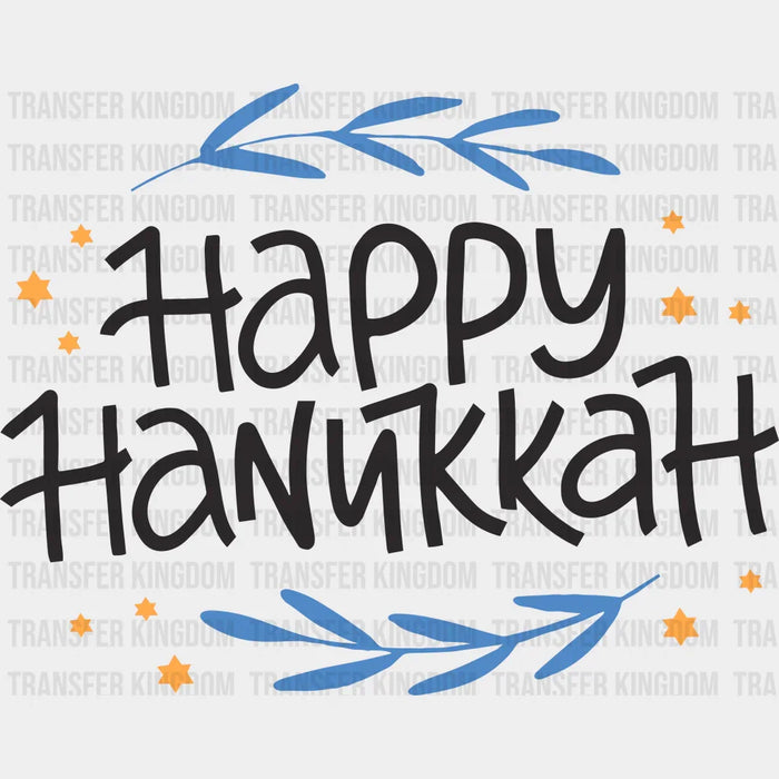 Happy Hanukkah Sprinkles Design - Hanukkah DTF heat transfer