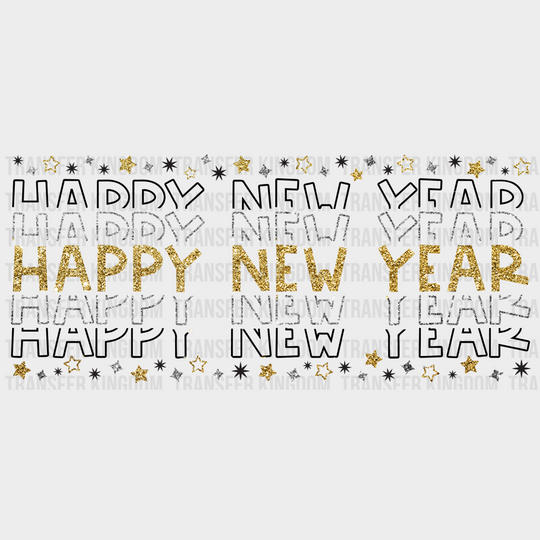 Happy New Year - Cup Wrap Uv Sticker Permanent Dtf Decal