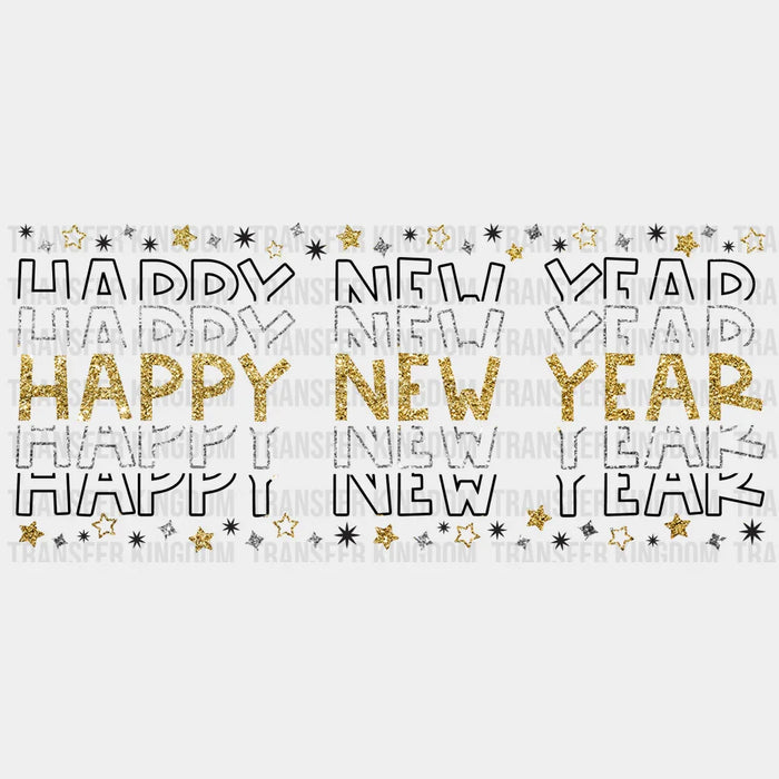Happy New Year - New Year Cup Wrap UV Sticker Permanent UV DTF Decal