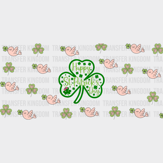 Happy St Patrick’s Day Bird - Patrick Cup Wrap Uv Sticker Permanent Dtf Decal