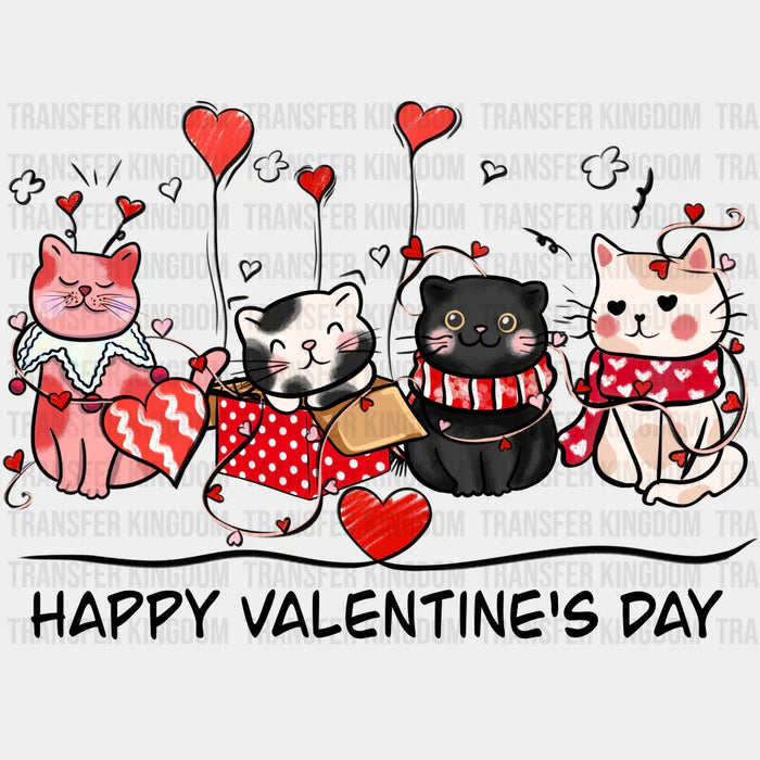 HAPPY VALENTINES DAY CATS - DTF heat transfer