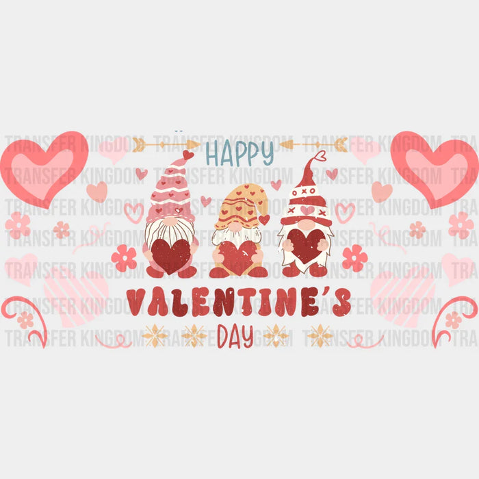 Happy Valentine's Day Gnomes - Valentine's Day Cup Wrap UV Sticker Permanent UV DTF Decal