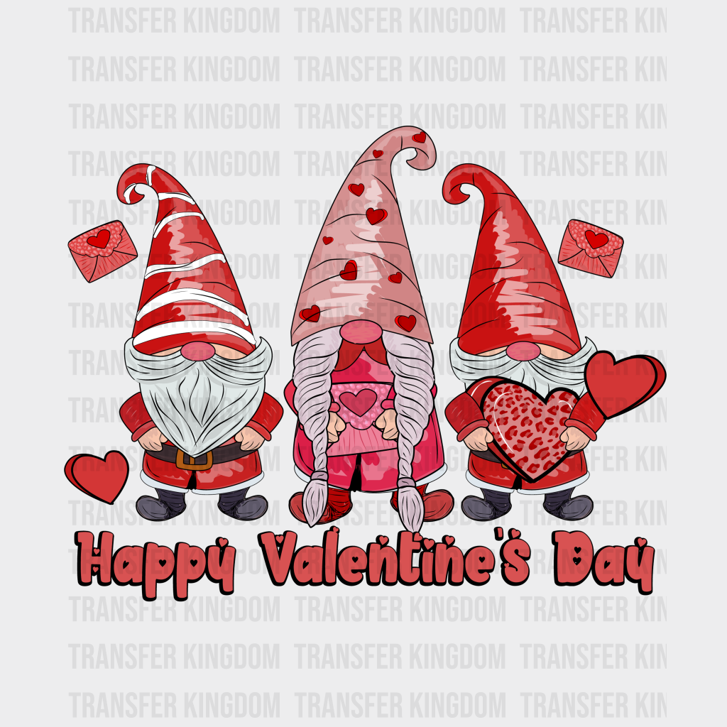 Happy Valentines Day Gnomies - Dtf Heat Transfer