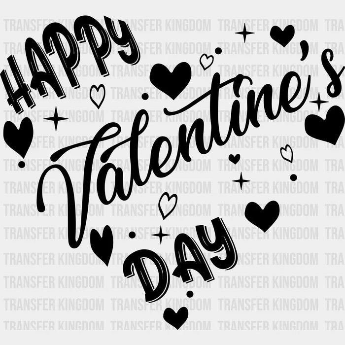 Happy Valentines Day Heart Valentine's Day Design - DTF heat transfer