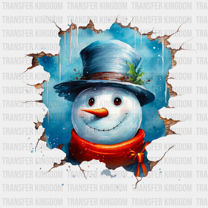 HAT SNOWMAN Christmas Design - DTF heat transfer
