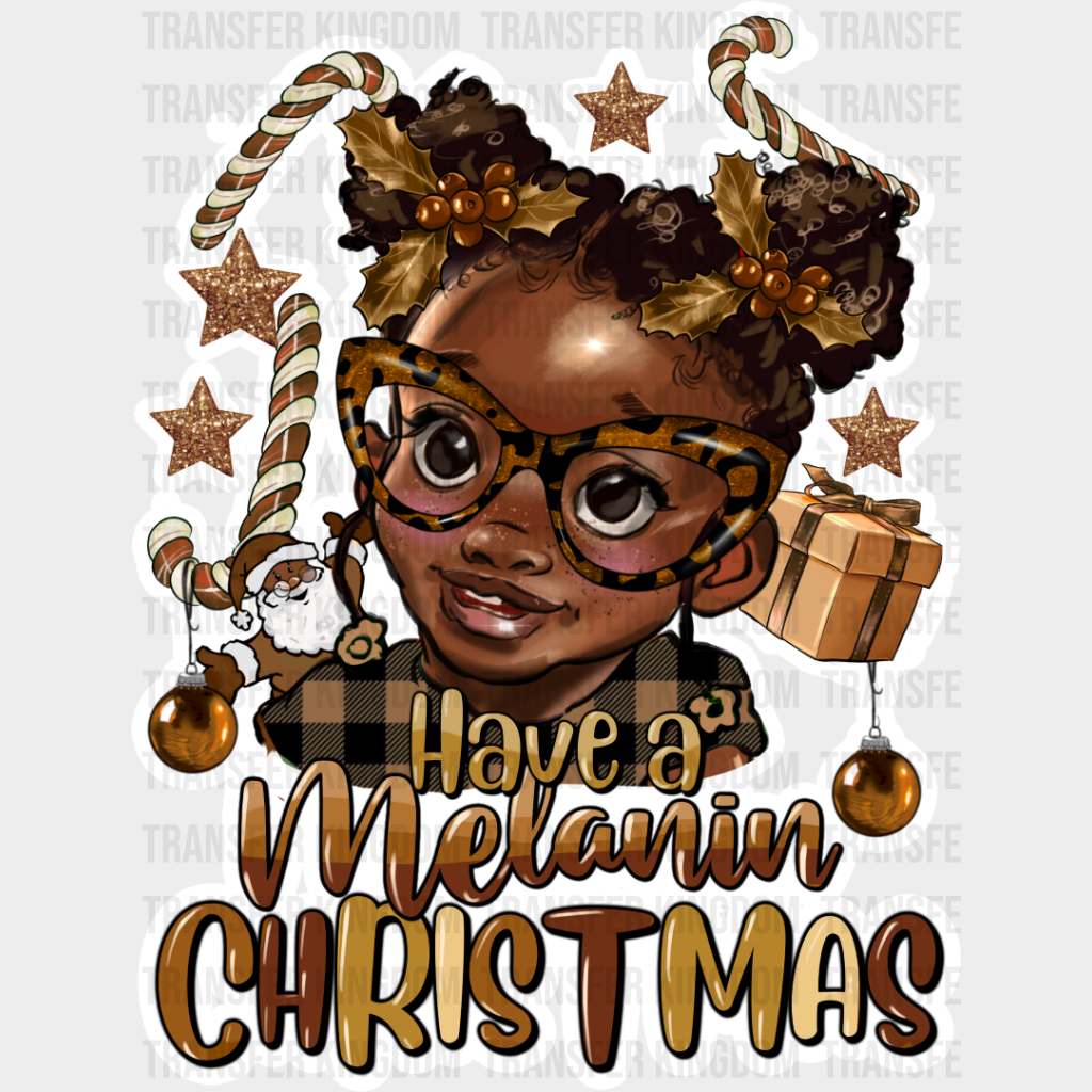 Have A Melanin Christmas - Dtf Transfer Unisex S & M (10’’) / Light Color Design See Imaging