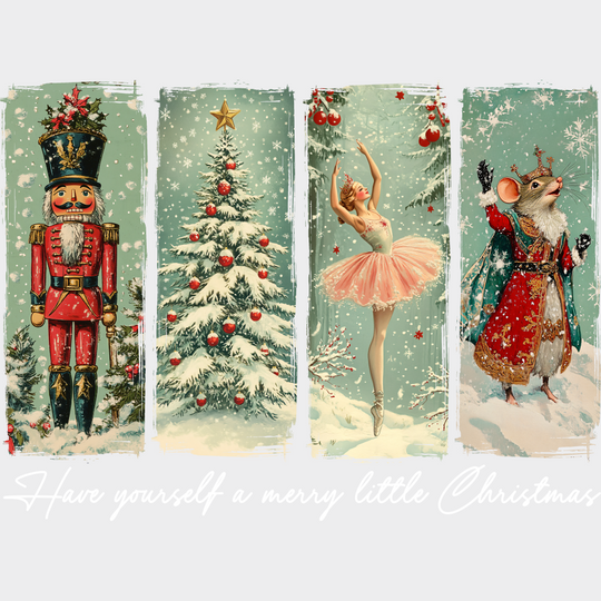 Have Yourself A Merry Little Christmas Collage - Christmas DTF Transfer Adult Unisex - S & M (10’’) / Light Color