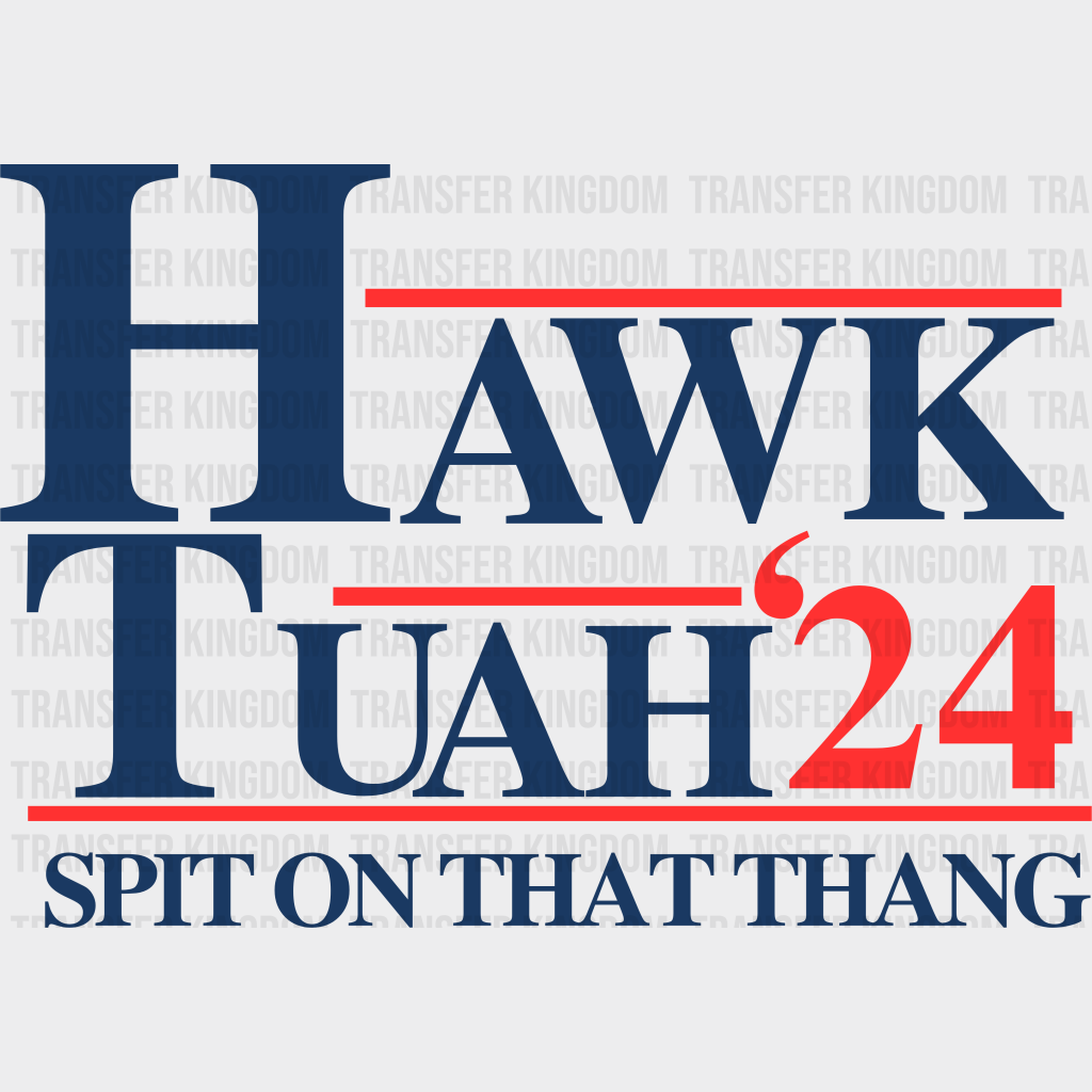 Hawk Tuah ’24 Spit On That Thang Dtf Heat Transfer Unisex - S & M (10’) / Black