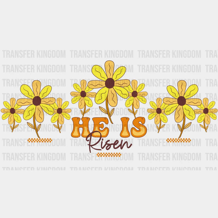 He Is Risen Easter Yellow Flowers - UV DTF Transfer Cup Wrap UV DTF Sticker