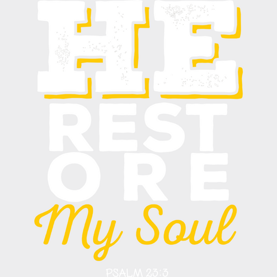 He Restore My Soul - Christianity DTF Transfer Adult Unisex - S & M (10’’) / Light Color Design (See Imaging)