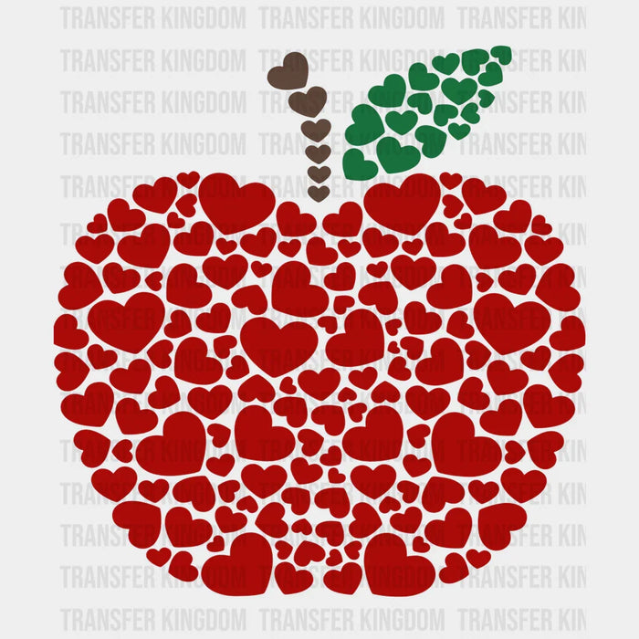 Heart Apple Valentine's Day Design - DTF heat transfer