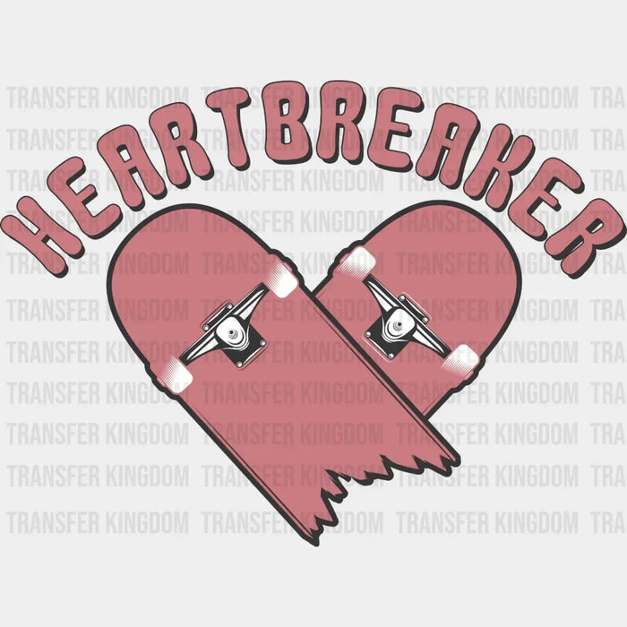 Heart Breaker Skateboard Anti Valentine's Day Design - DTF heat transfer