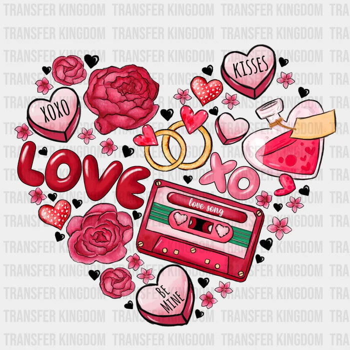HEART IN KISSES XOXO - DTF heat transfer