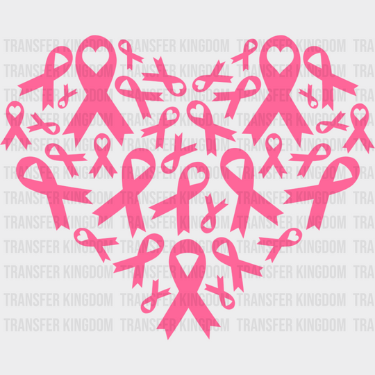 Heart Made Of Ribbons - Cancer DTF Transfer