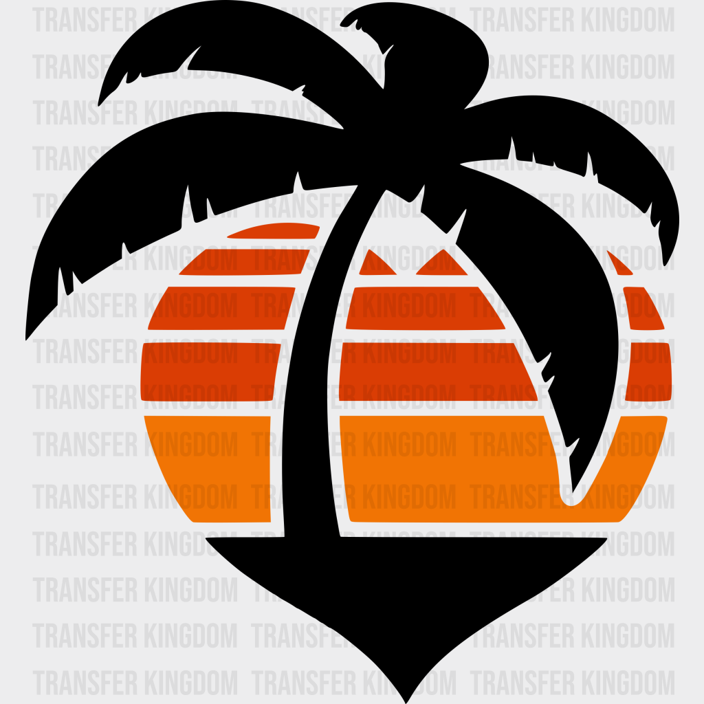 Heart Palm Tree Summer Uv Dtf Transfer Cup Wrap Sticker