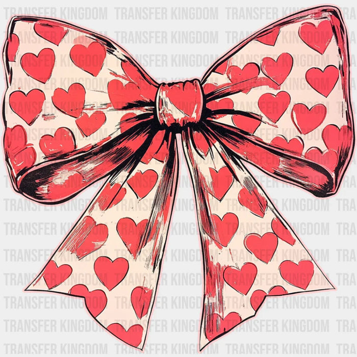 Heart Pattern Ribbon - Valentine's Day DTF Transfer