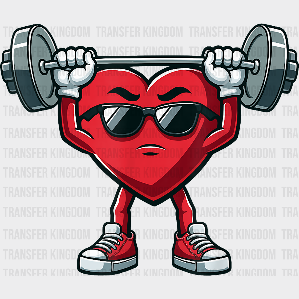 Heart Weight Lifting Design - Gym Dtf Heat Transfer