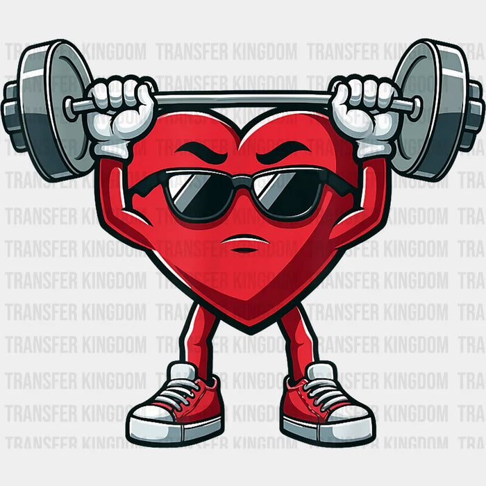 Red Heart Weight Lifting Design - GYM DTF Heat Transfer