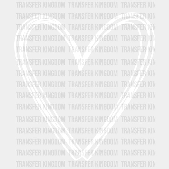 Hearts Black & White Valentine's Day Design - DTF heat transfer