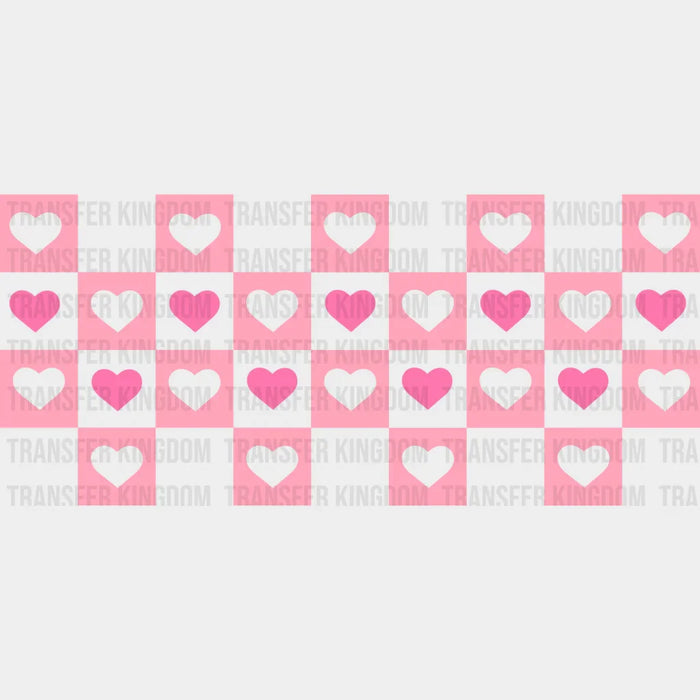 Hearts Design UV DTF Transfer Cup Wrap UV DTF Sticker