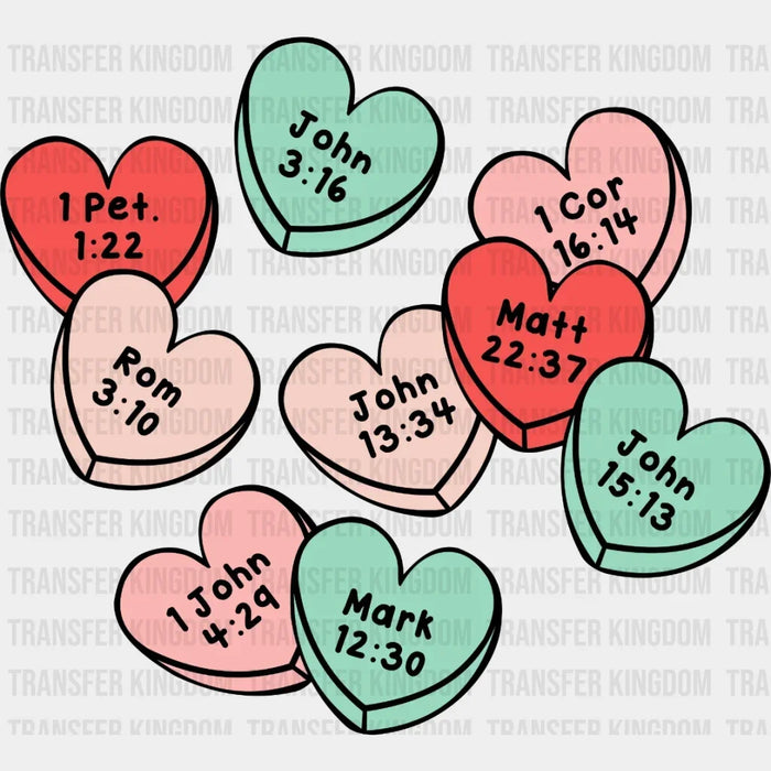 Hearts DTF Transfers