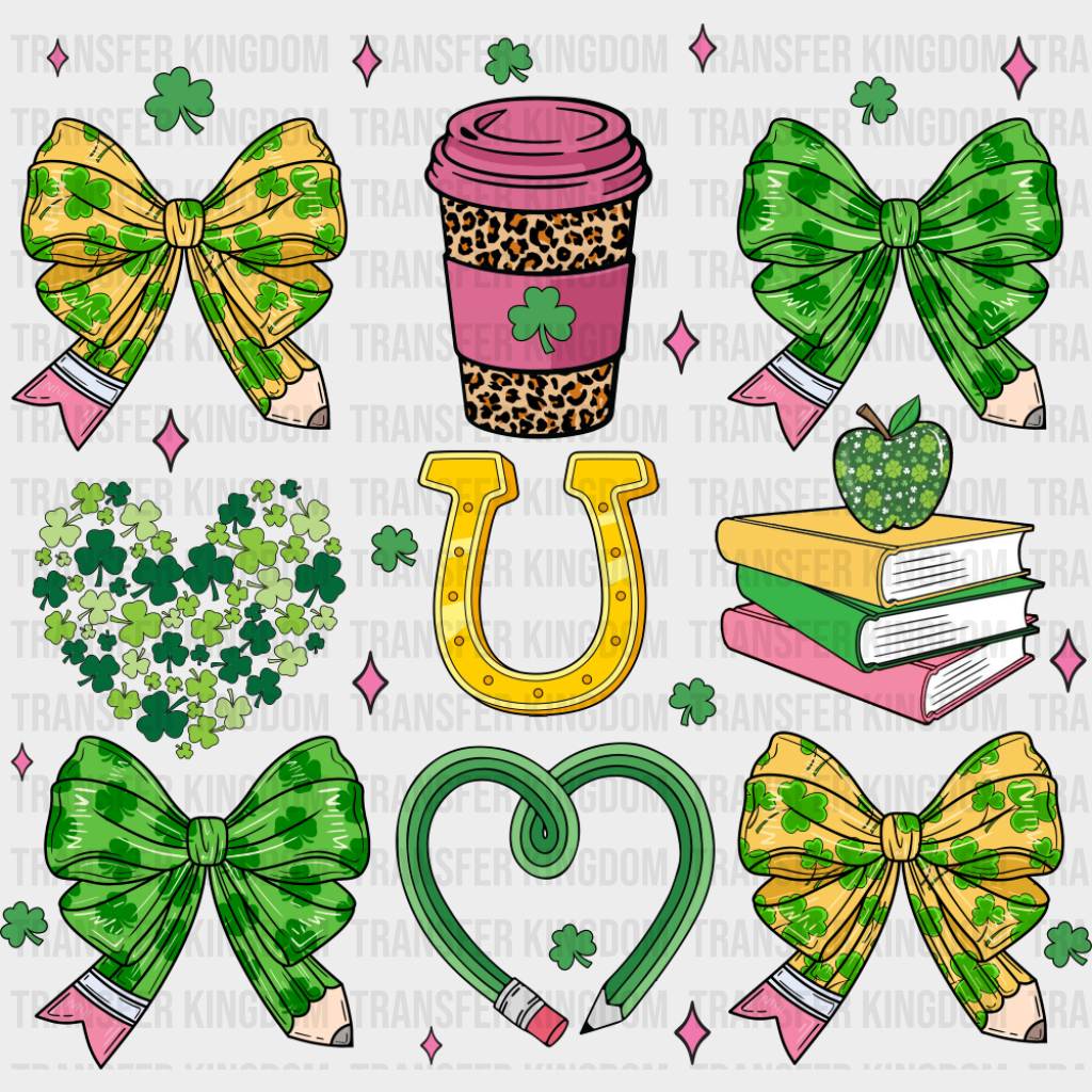 Hearts Ribbons Horseshoe - St. Patrick’s Day DTF Transfer