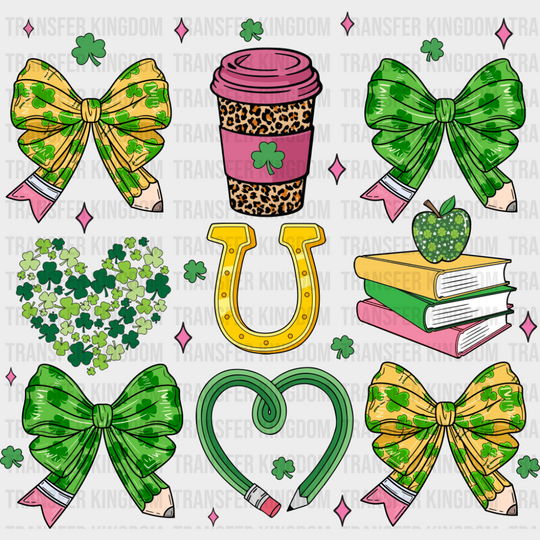 Hearts Ribbons Horseshoe - St. Patrick’s Day DTF Transfer