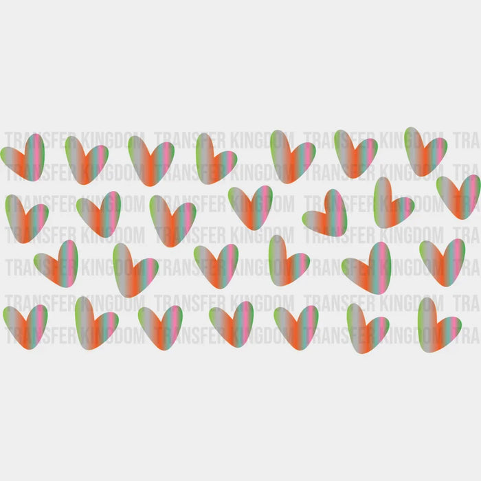 Gradient Hearts - UV DTF Transfer Cup Wrap UV DTF Sticker