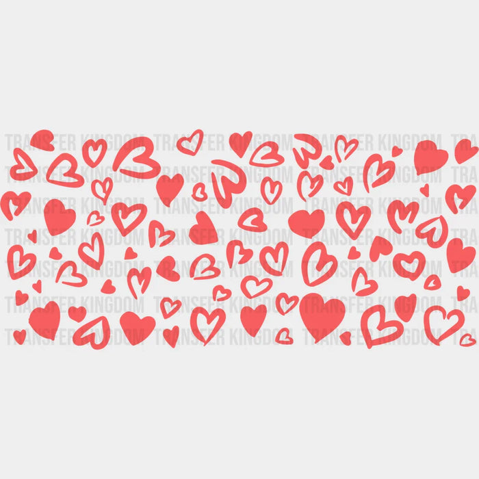 Hearts UV DTF Transfer Cup Wrap UV DTF Sticker