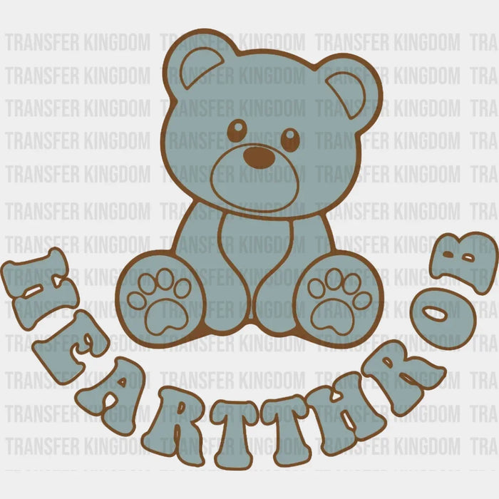 Heartthrob Teddy Bear Design - DTF heat transfer