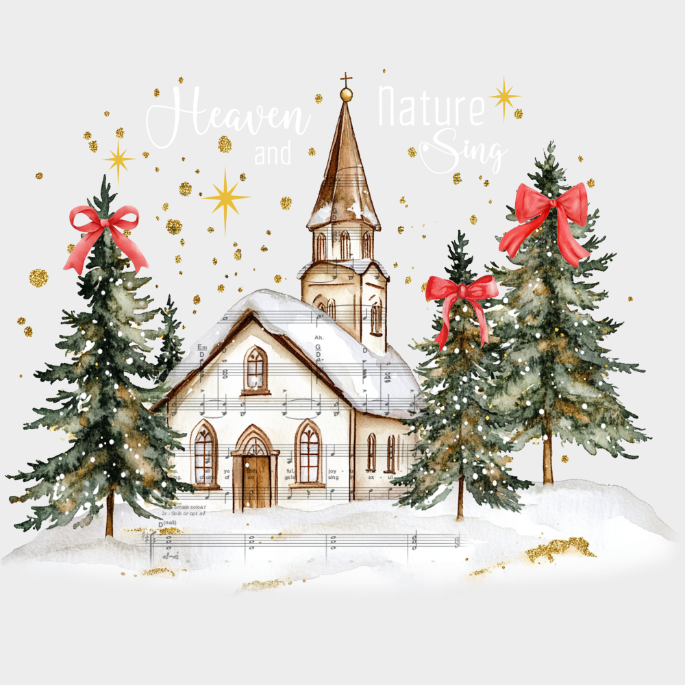 Heaven And Nature Sing - Christmas DTF Transfer Adult Unisex - S & M (10’’) / Light Color Design (See Imaging)