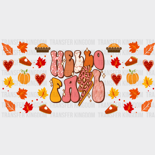 Hello Fall - Cup Wrap Uv Sticker Permanent Dtf Decal