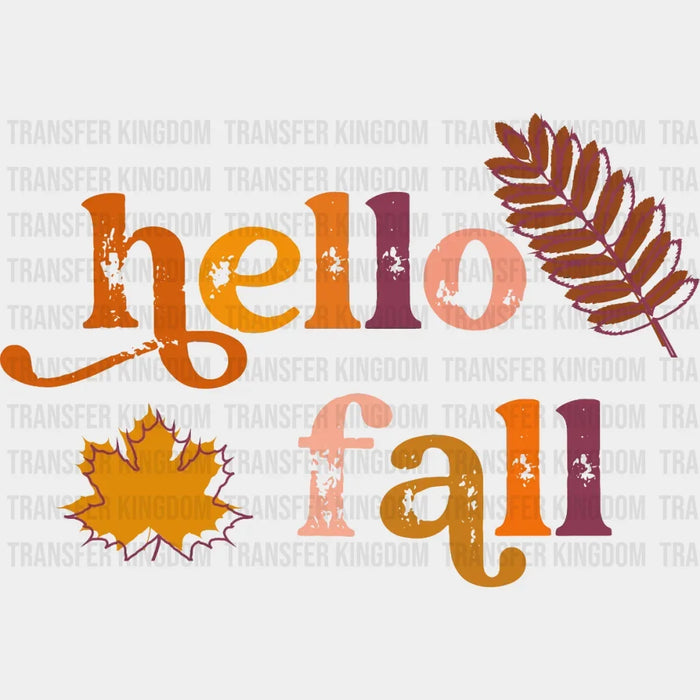 Hello Fall Design - Fall DTF heat transfer