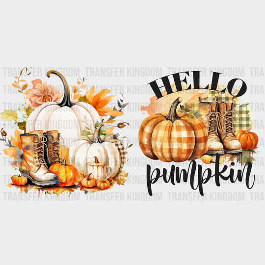 Hello Pumpkin - Fall Cup Wrap Uv Sticker Permanent Dtf Decal