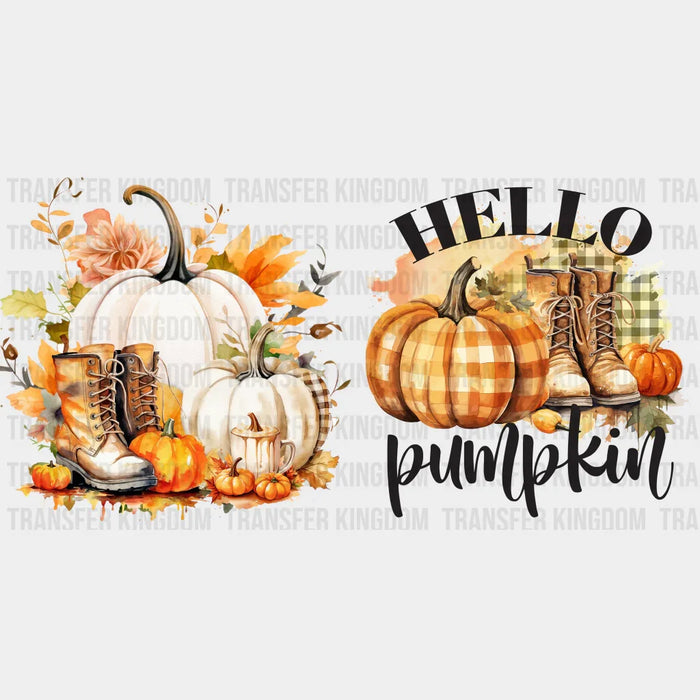 Hello Pumpkin - Fall Cup Wrap UV Sticker Permanent UV DTF Decal