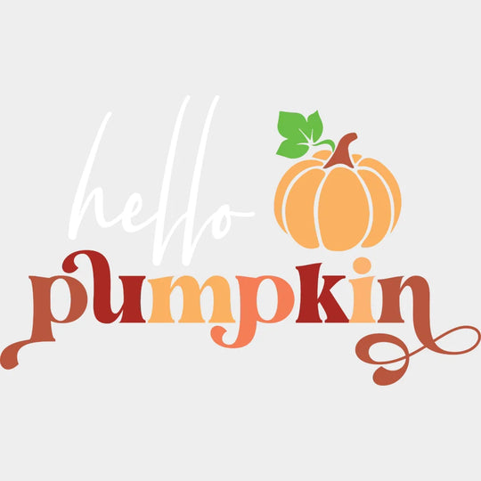 Hello Pumpkin Fall Design - Dtf Heat Transfer