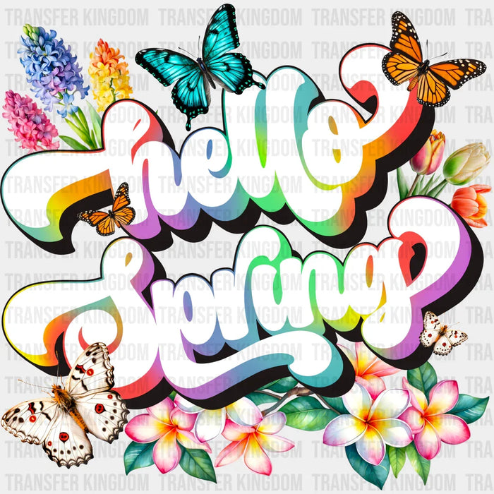 Hello Spring Butterflies - Spring DTF heat transfer