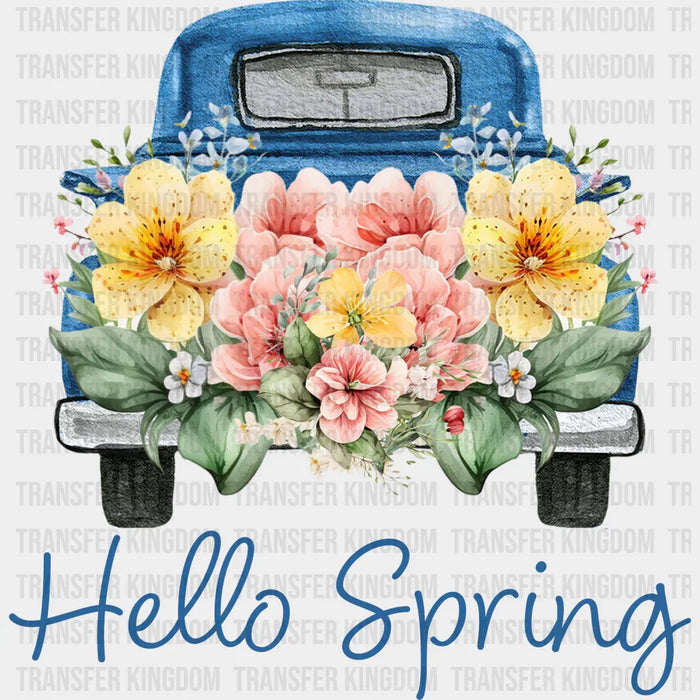 Hello Spring Truck - Spring DTF heat transfer