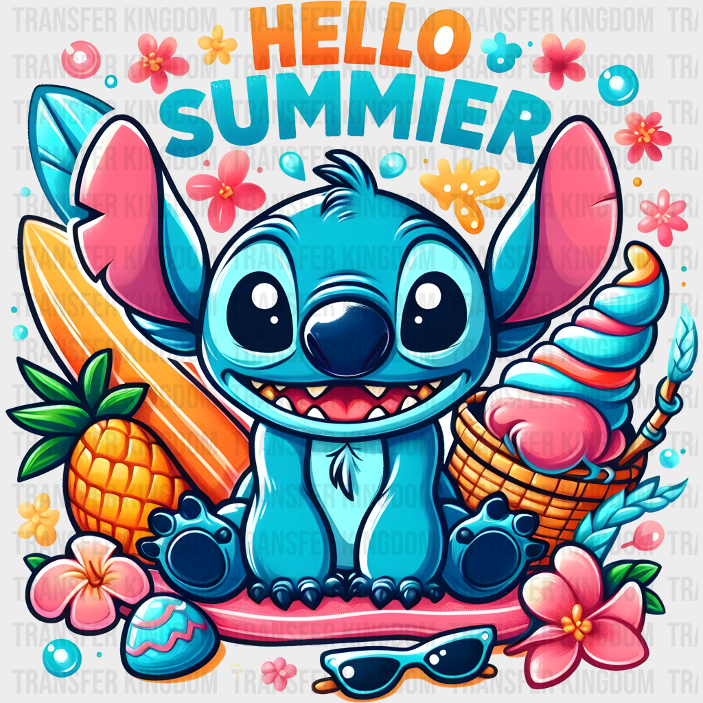 Hello Summer Stitch Dtf Transfer