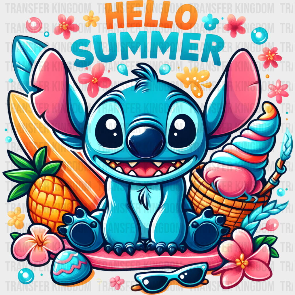 Hello Summer Stitch Summer DTF Transfer