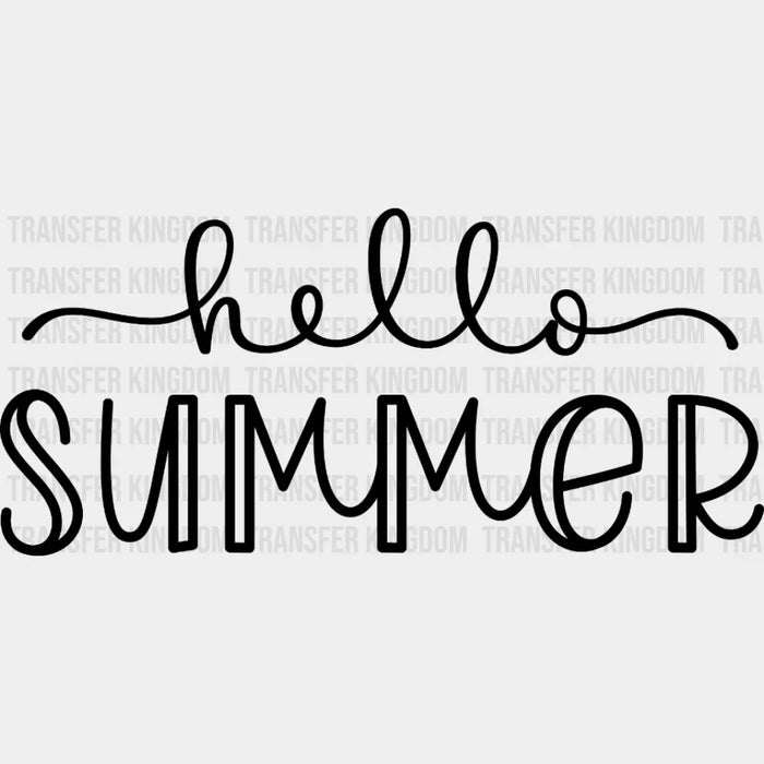 Hello Summer - Vacation Design - DTF heat transfer